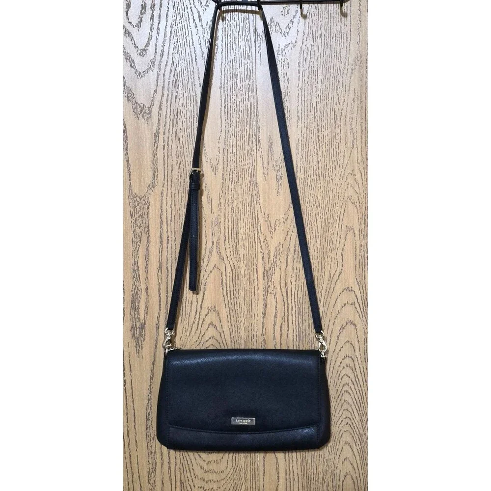 Kate Spade Black Saffiano Leather Limited Edition Crossbody Bag Chain Strap